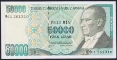 7.Emisyon 2.Tertip 50000 Lira M61 261310 Çilaltı Çil