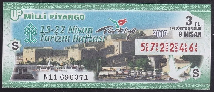 2009 9 NİSAN ÇEYREK BİLET - S SERİSİ