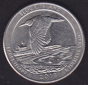 Amerika Çeyrek Dolar 2018 D Hatıra Block Island - Rhode Island