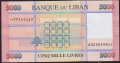 Lübnan 5000 Livre 2021 Çil