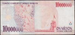 7.Emisyon 10 000 000 Lira C71 447314 Çok Temiz