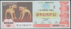 1999 30 NİSAN YARIM BİLET - Z SERİSİ