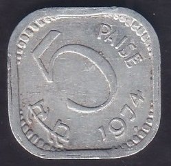 HİNDİSTAN 5 PAİSA 1974 eski para nümismatik mezat