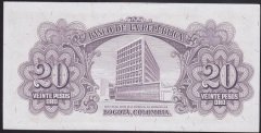 KOLOMBİYA 20 PESOS ORO 1953 ÇİLALTI ÇİL