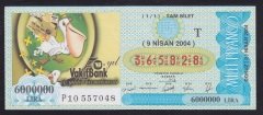 2004 9 NİSAN TAM BİLET eski para mezat