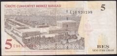 8.Emisyon 5 YTL E36 830198 Çok Temiz