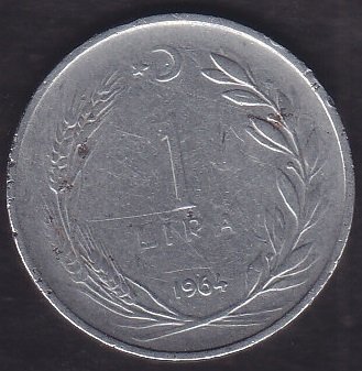 1964 YILI 1 LİRA ( TERS )