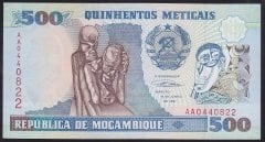 MOZAMBİK 500 METİCAİS 1991 ÇİL eski kağıt para fiyatları