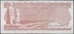 6.EMİSYON 4.TERTİP 20 LİRA I51 212741 ÇOK TEMİZ +