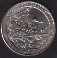 Amerika Çeyrek Dolar 2017 P Hatıra George Rogers Clark Ulusal Tarih Parkı