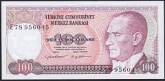 7.Emisyon 2.Tertip 100 Lira E78 956045 Çil