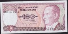 7.Emisyon 1.Tertip 100 Lira A03 474241 Ççt Çilaltı