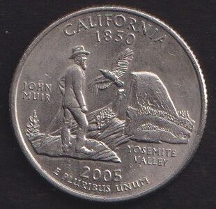 Amerika Çeyrek Dolar 2005 P Hatıra California
