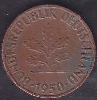 Almanya 1 Pfennig 1950