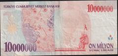 7.Emisyon 10 000 000 Lira D66 445190 Çok Temiz