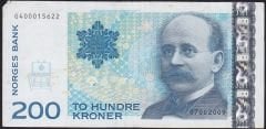 Norveç 200 Kroner 1994 Temiz