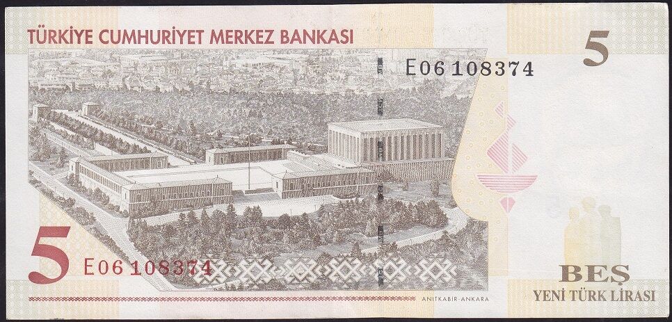 8.Emisyon 5 YTL E06 108374 Çok Çok Temiz+