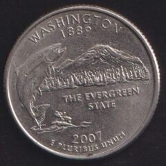 Amerika Çeyrek Dolar 2007 D Hatıra Washington