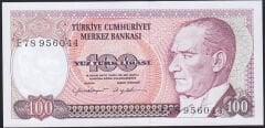 7.Emisyon 2.Tertip 100 Lira E78 956044 Çil