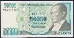 7.Emisyon 2.Tertip 50000 Lira M49 079295 Çil