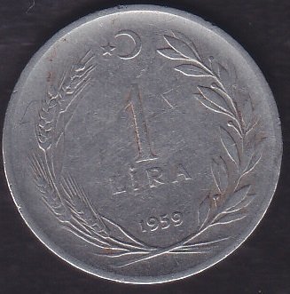 1959 YILI 1 LİRA ( TERS )