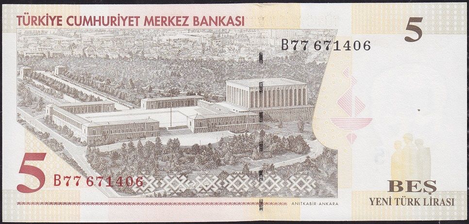 8.Emisyon 5 YTL B77 671406 Çilaltı ( Kat yok )