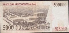 7.Emisyon 5 000 000 Lira J05 098060 Çok Temiz