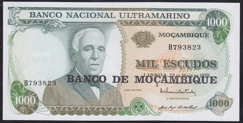 Mozambik 1000 Escudos 1976 ÇİL Pick 119