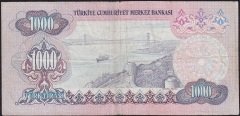 6.Emisyon 1.Tertip 1000 Lira A02 219528 Temiz+