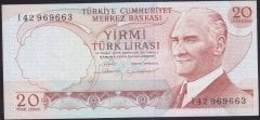 6.EMİSYON 4.TERTİP 20 LİRA I42 969663 ÇÇT ÇİLALTI
