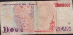 7.Emisyon 10 000 000 Lira A86 431133 Temiz