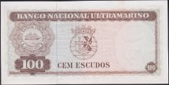 Timor 100 Escudos 1963 Çilaltı Çil Pick 28a ( Hafif sararma var)
