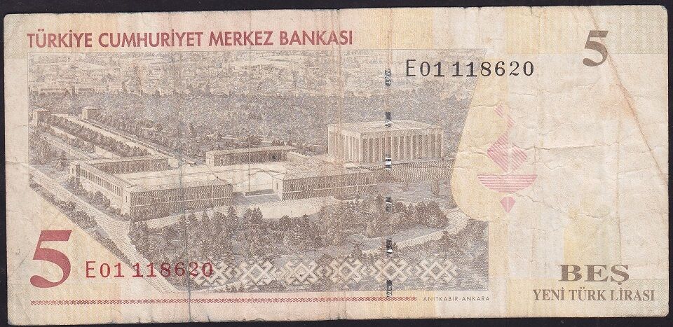 8.Emisyon 5 YTL E01 118620 Temiz