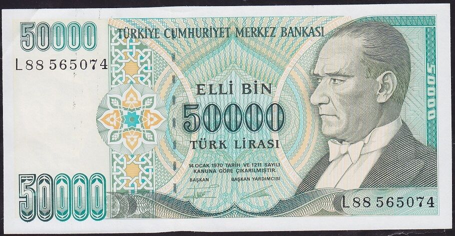 7.Emisyon 2.Tertip 50000 Lira L88 565074 Çilaltı Çil