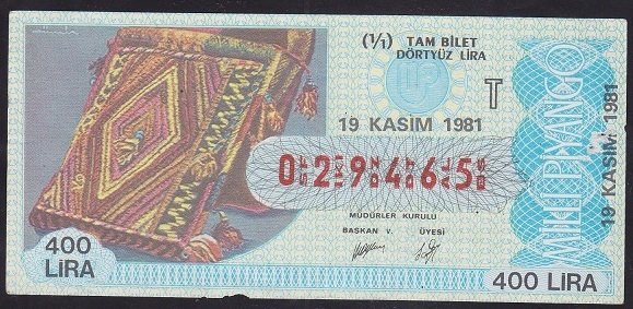1981 19 KASIM TAM BİLET