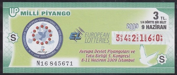 2009 9 HAZİRAN ÇEYREK BİLET - S SERİSİ