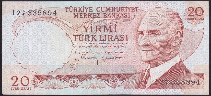 6.EMİSYON 4.TERTİP 20 LİRA I27 335894 ÇÇT +