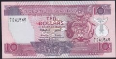 Solomon İsland 10 Dolar 1986 Çil Pick 15