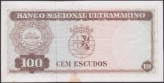 Timor 100 Escudos 1963 Çilaltı Çil Pick 28a ( Sararma var)
