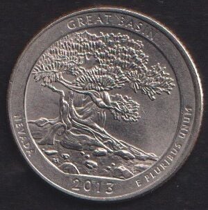 Amerika Çeyrek Dolar 2013 D Hatıra Great Basin Milli Parkı Bölgesi