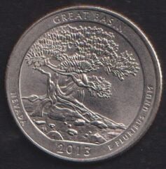 Amerika Çeyrek Dolar 2013 D Hatıra Great Basin Milli Parkı Bölgesi