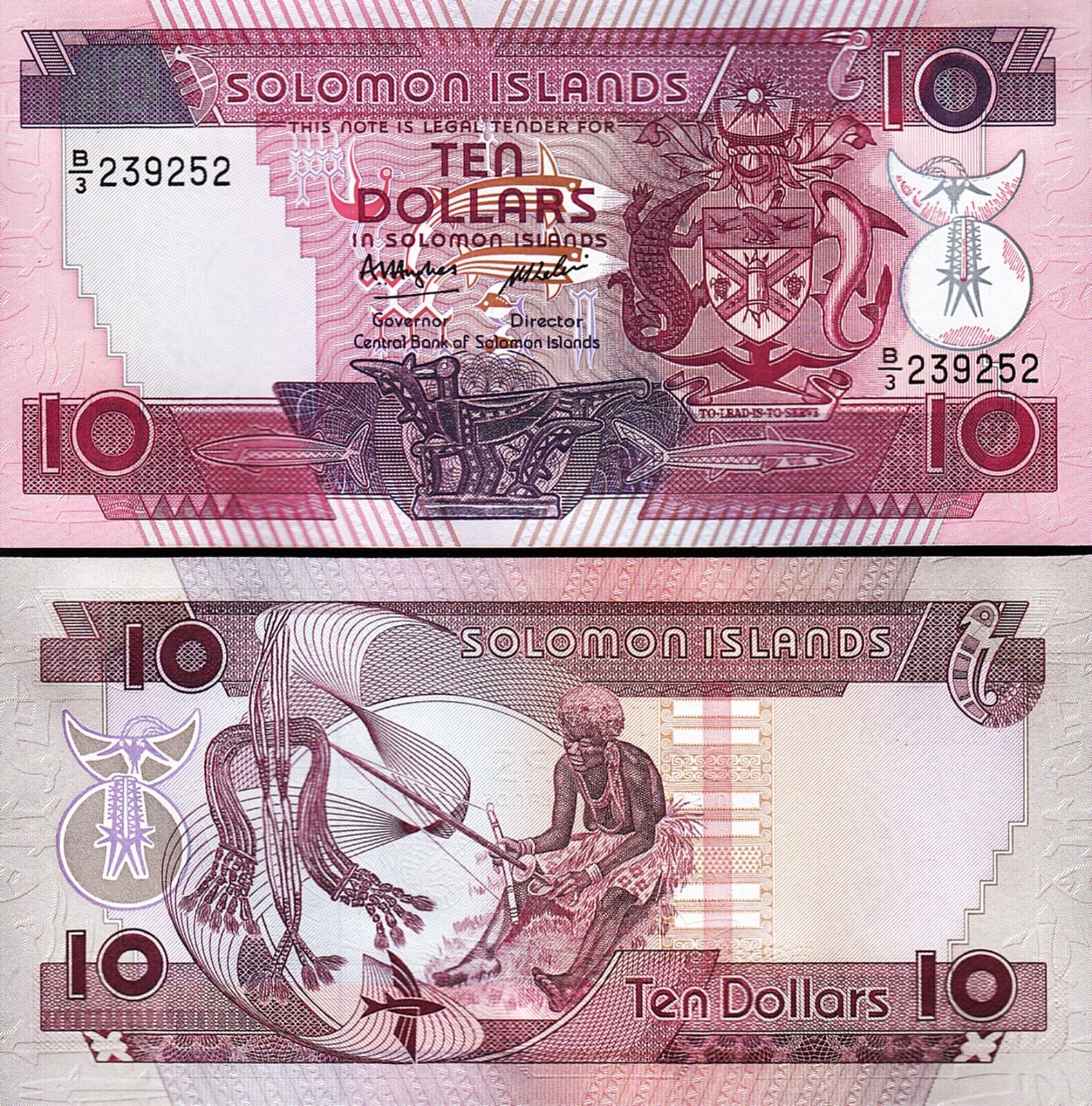 Solomon İsland 10 Dolar 1986 Çil Pick 15