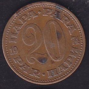 Yugoslavya 20 Dinar 1974