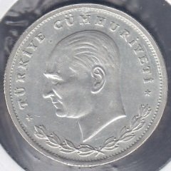 1934 YILI 100 KURUŞ GÜMÜŞ ÇİLALTI ÇİL