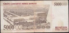 7.Emisyon 5 000 000 Lira F45 928884 Çok Temiz