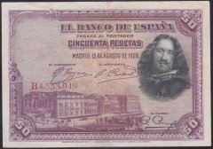 İSPANYA 50 PESETAS 1928 ÇÇT