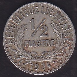 LÜBNAN 1/2 PIASTRE 1934