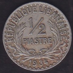 LÜBNAN 1/2 PIASTRE 1934