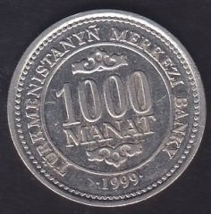 TÜRKMENİSTAN 1000 MANAT 1999