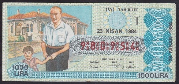 1984 23 NİSAN TAM BİLET T SERİSİ